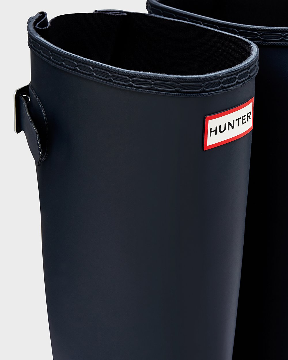 Hunter Original Back Adjustable Tall Rain Boots - Store Womens Navy - BULHPY749